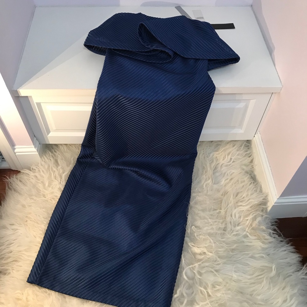HALSTON HERITAGE Strapless Mesh Dress 2073 - Picture 3 of 10